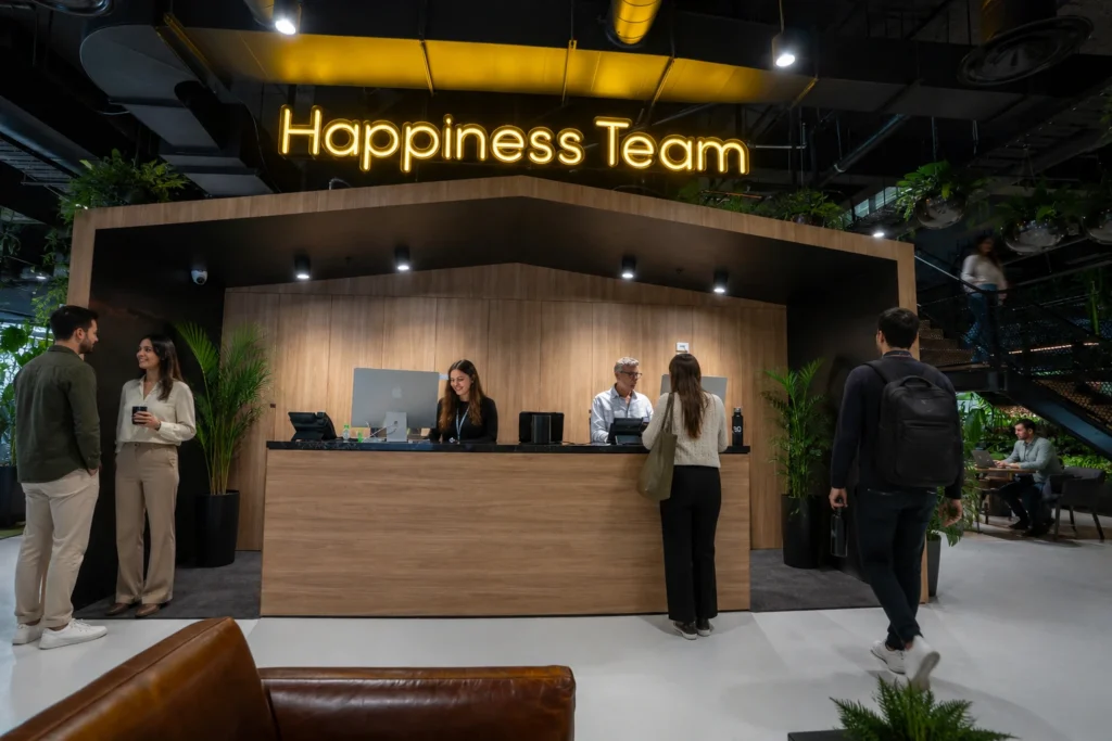 SME team working in a flexible coworking office space in Australia