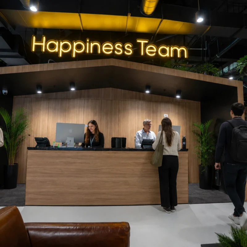 SME team working in a flexible coworking office space in Australia