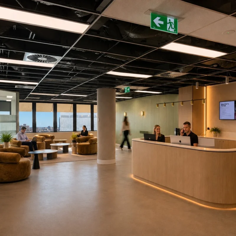 Professional meeting room facilities inside a serviced private office workspace