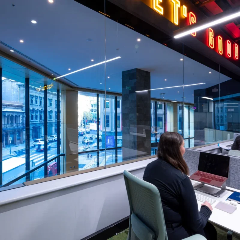 Australian SME team collaborating inside a flexible CreativeCubes.Co coworking space